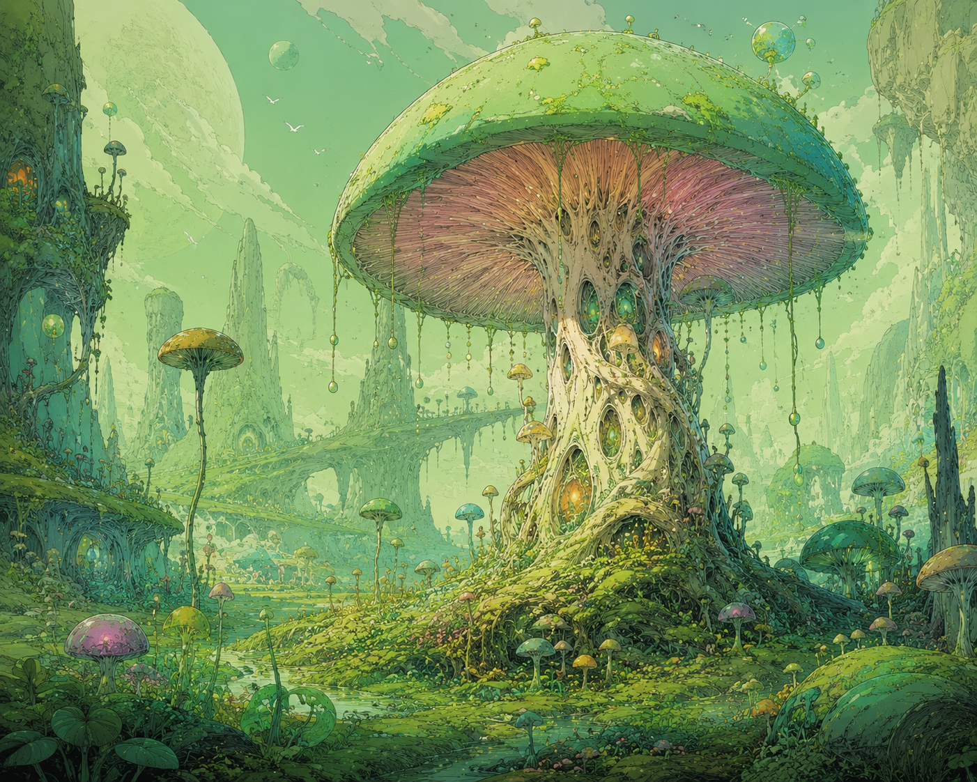 Mushrooms showing natural bioactive chemistry